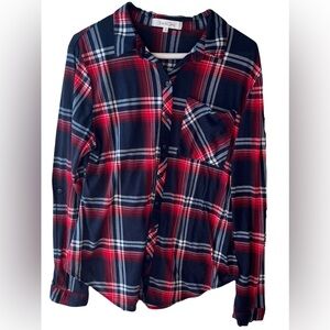 Super Cute Eden&Olivia Long Sleeve Flannel Shirt Size: Medium